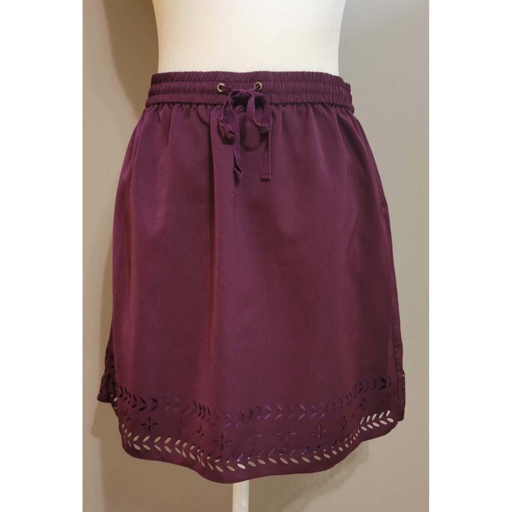 J. Crew Purple Drawstring Skirt